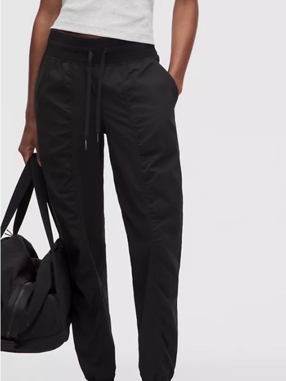 Lululemon Dance Studio Black Drawstring Jogger Pants SZ 18